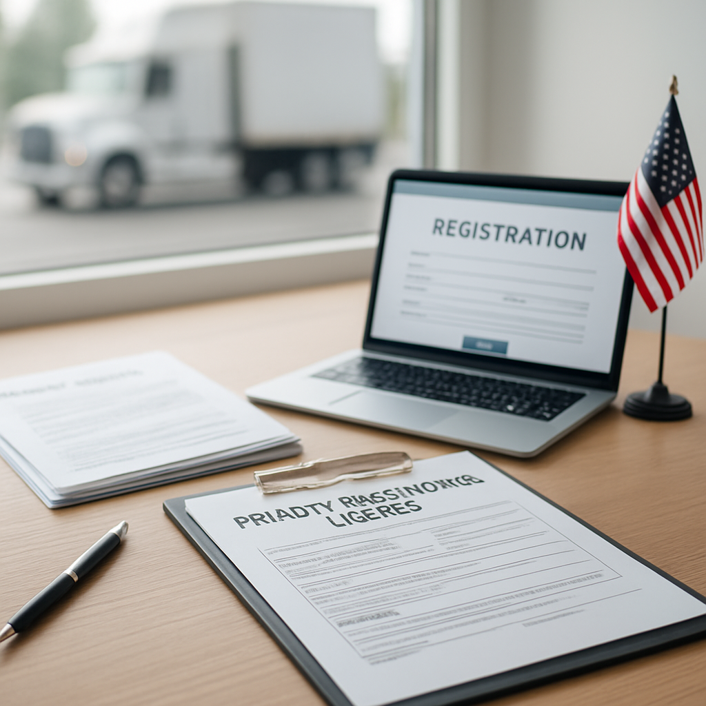 Freight broker reviewing FMCSA authority requirements and launch documents